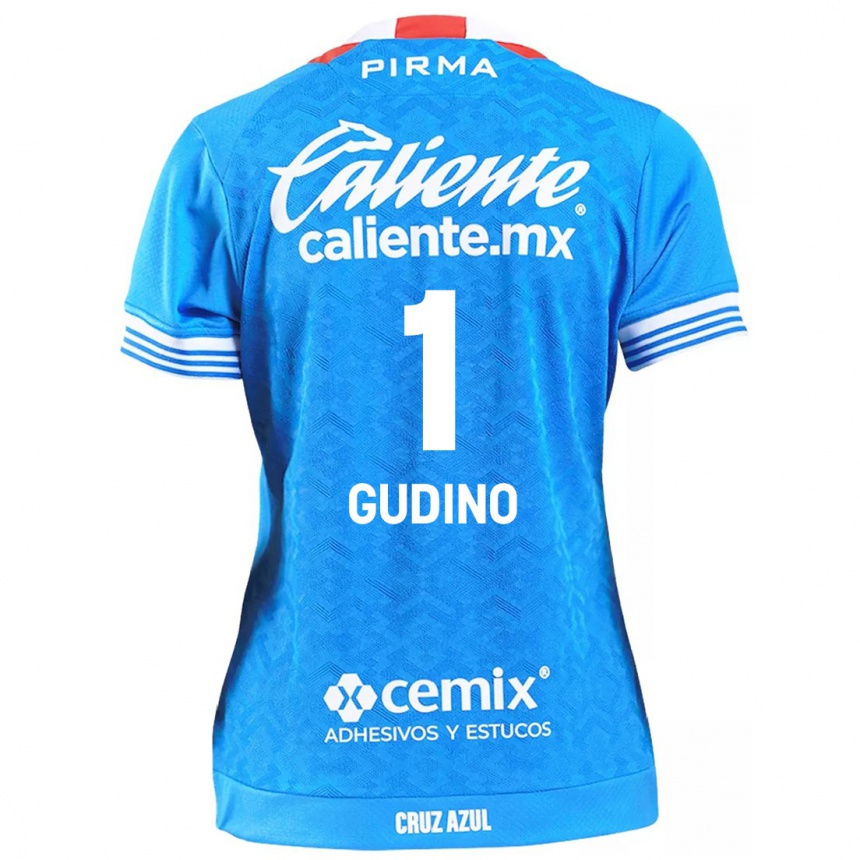 Kinder Fußball Andrés Gudiño #1 Himmelblau Heimtrikot Trikot 2024/25 T-Shirt Luxemburg