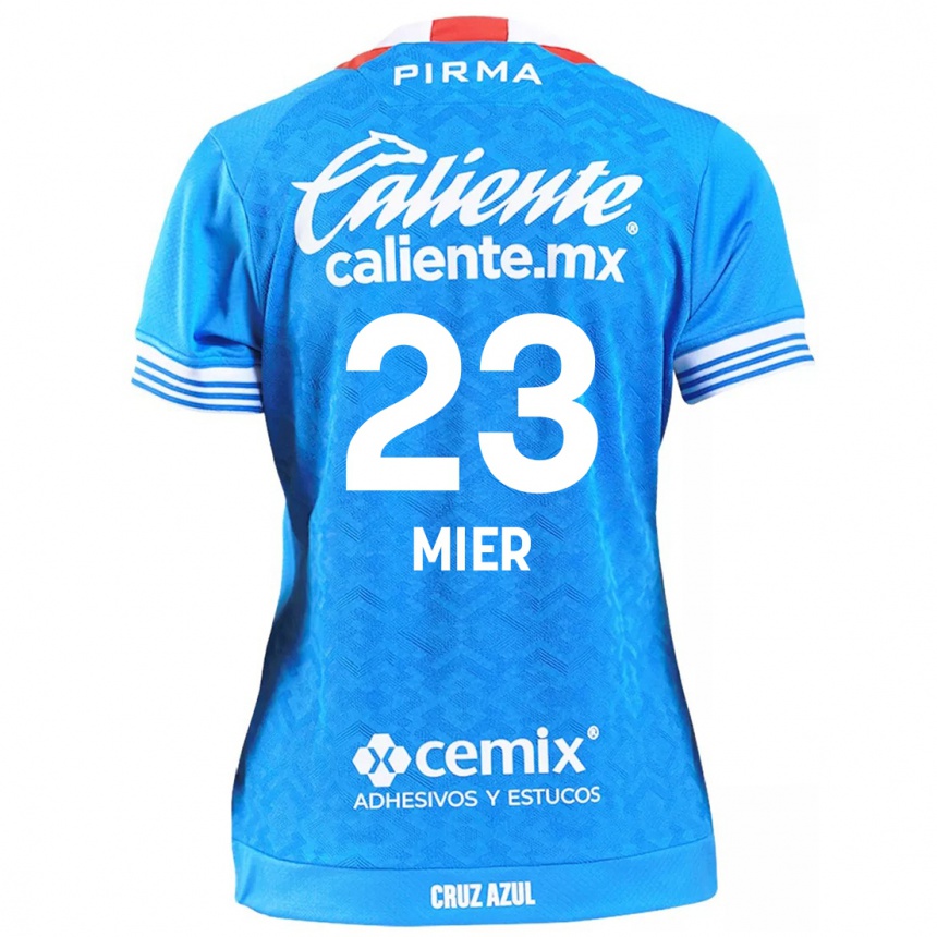 Kinder Fußball Kevin Mier #23 Himmelblau Heimtrikot Trikot 2024/25 T-Shirt Luxemburg