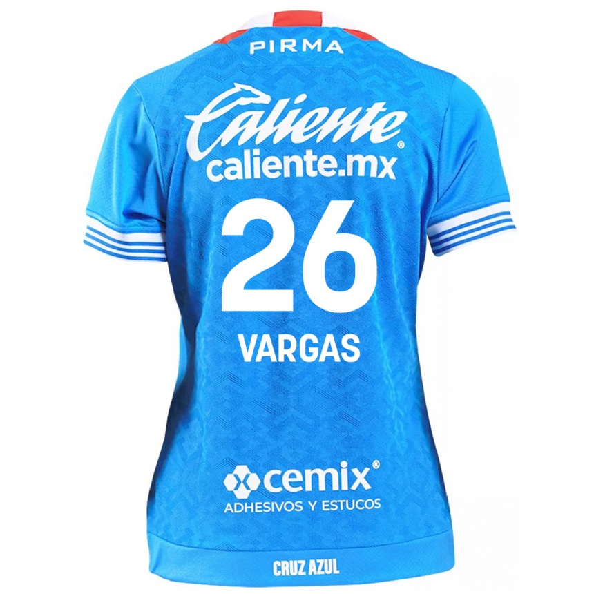 Kinder Fußball Carlos Vargas #26 Himmelblau Heimtrikot Trikot 2024/25 T-Shirt Luxemburg