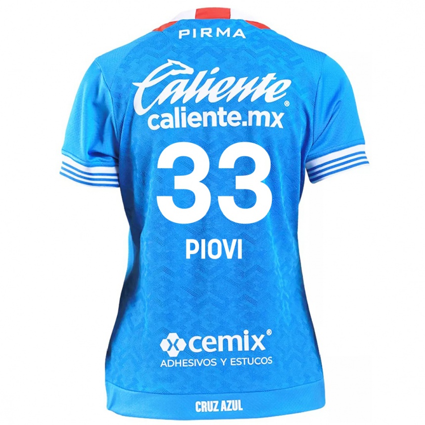 Kinder Fußball Gonzalo Piovi #33 Himmelblau Heimtrikot Trikot 2024/25 T-Shirt Luxemburg