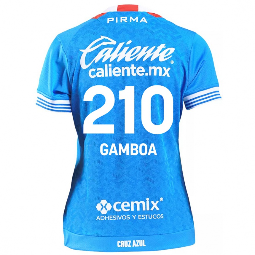 Kinder Fußball Bryan Gamboa #210 Himmelblau Heimtrikot Trikot 2024/25 T-Shirt Luxemburg