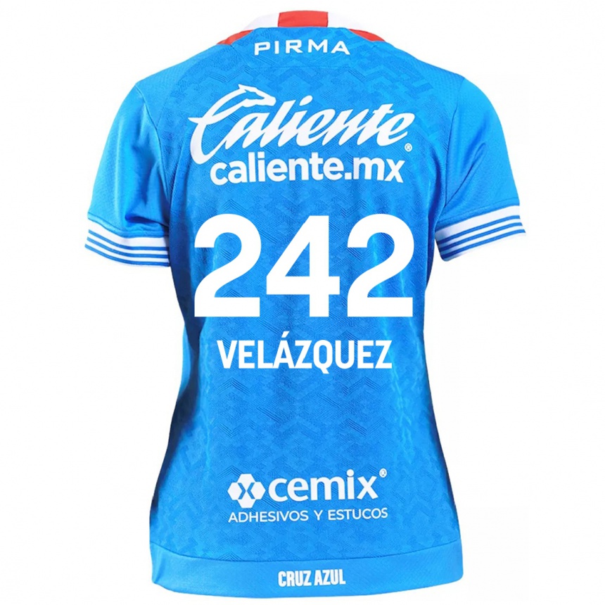 Kinder Fußball Karol Velázquez #242 Himmelblau Heimtrikot Trikot 2024/25 T-Shirt Luxemburg