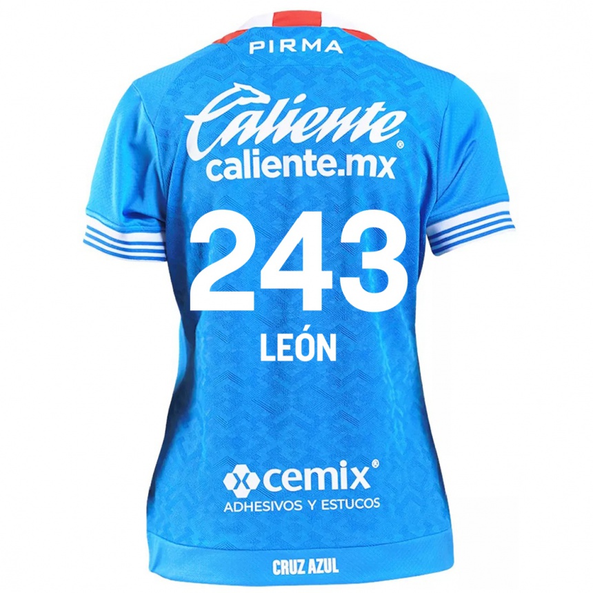 Kinder Fußball Cristhian León #243 Himmelblau Heimtrikot Trikot 2024/25 T-Shirt Luxemburg