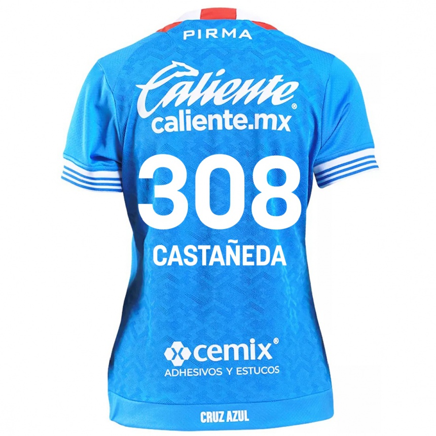 Kinder Fußball Emiliano Castañeda #308 Himmelblau Heimtrikot Trikot 2024/25 T-Shirt Luxemburg