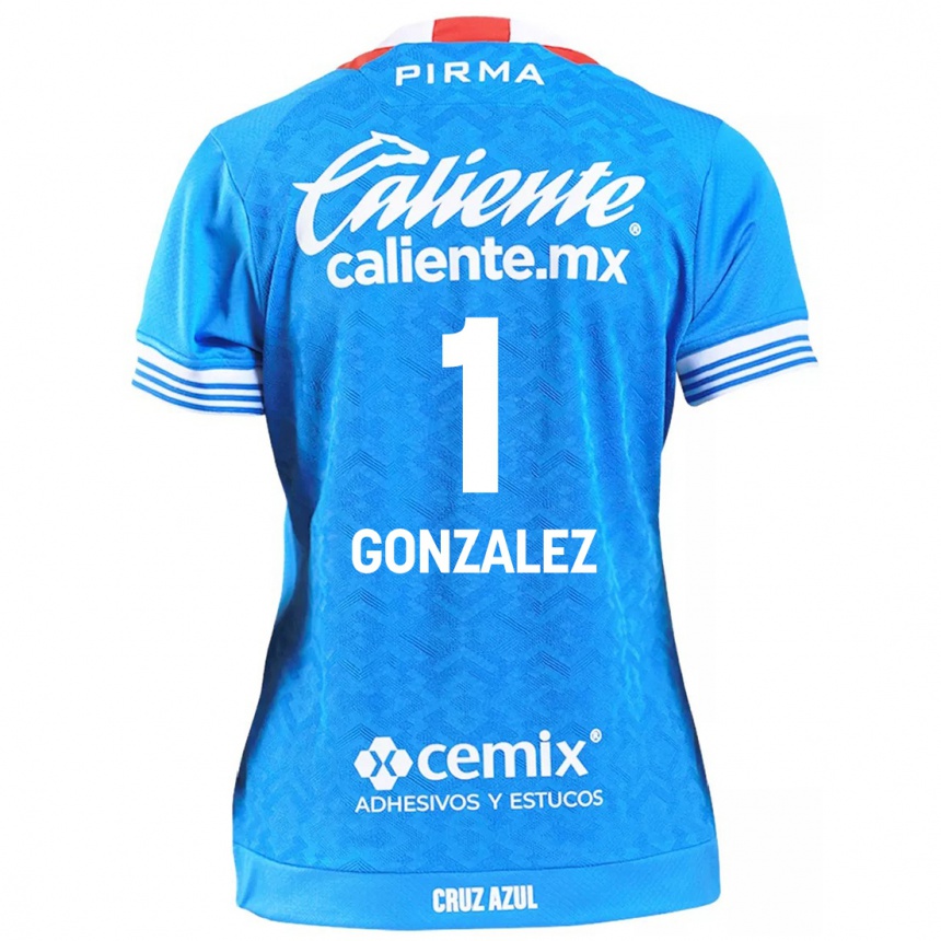 Kinder Fußball Itzayana Gonzalez #1 Himmelblau Heimtrikot Trikot 2024/25 T-Shirt Luxemburg