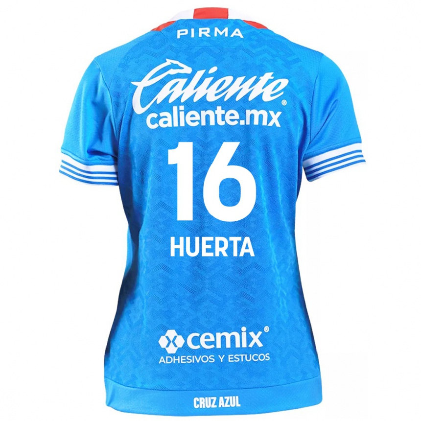 Kinder Fußball Ana Gabriela Huerta #16 Himmelblau Heimtrikot Trikot 2024/25 T-Shirt Luxemburg