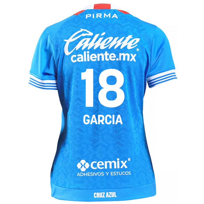 Kinder Fußball Diana Garcia #18 Himmelblau Heimtrikot Trikot 2024/25 T-Shirt Luxemburg