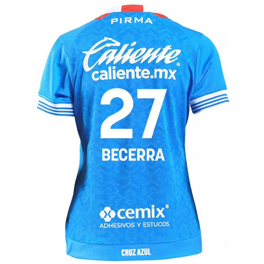 Kinder Fußball Ana Becerra #27 Himmelblau Heimtrikot Trikot 2024/25 T-Shirt Luxemburg