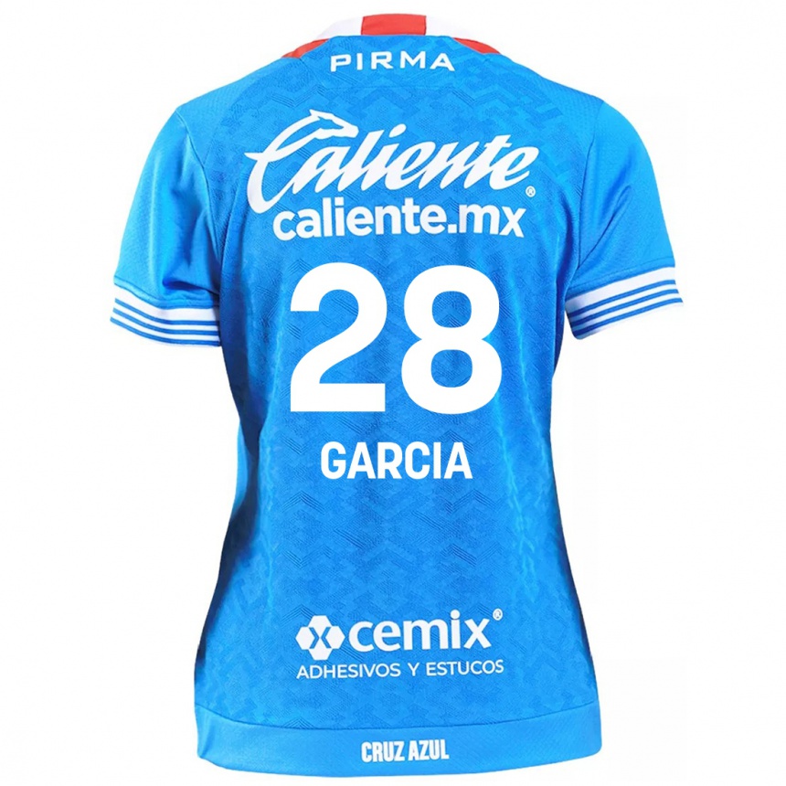 Kinder Fußball Ana Garcia #28 Himmelblau Heimtrikot Trikot 2024/25 T-Shirt Luxemburg