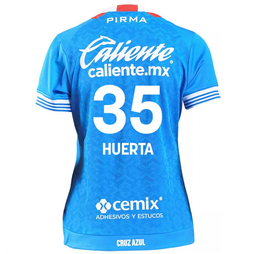 Kinder Fußball Renata Huerta #35 Himmelblau Heimtrikot Trikot 2024/25 T-Shirt Luxemburg