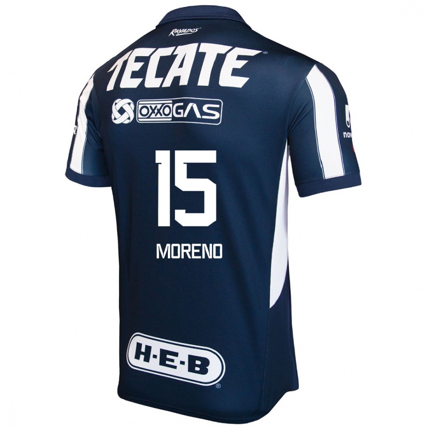 Kinder Fußball Héctor Moreno #15 Blau Rot Weiß Heimtrikot Trikot 2024/25 T-Shirt Luxemburg