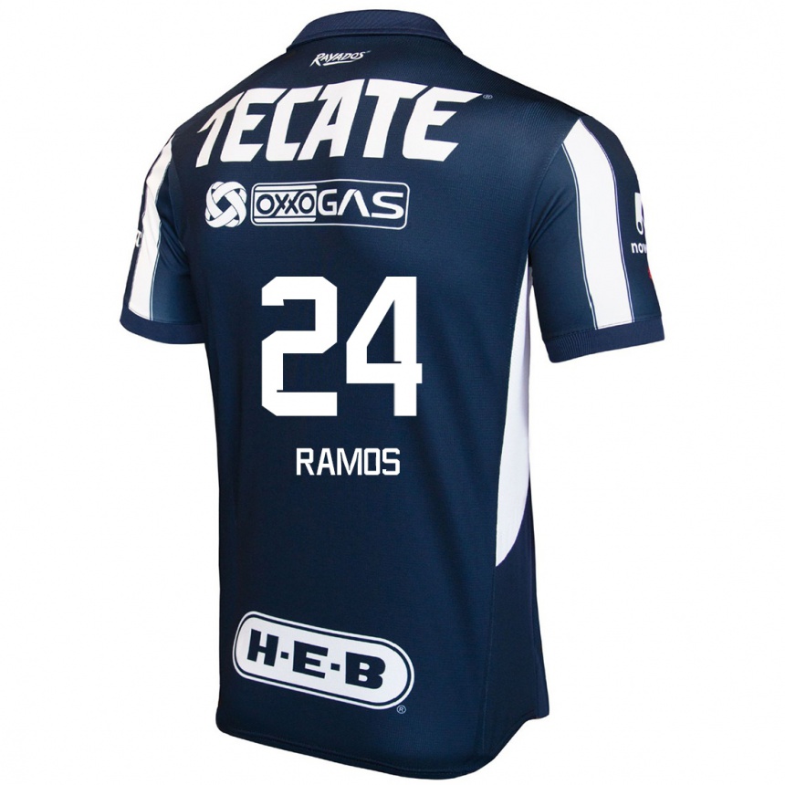 Kinder Fußball César Ramos #24 Blau Rot Weiß Heimtrikot Trikot 2024/25 T-Shirt Luxemburg