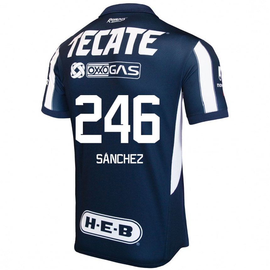 Kinder Fußball Diego Sánchez #246 Blau Rot Weiß Heimtrikot Trikot 2024/25 T-Shirt Luxemburg