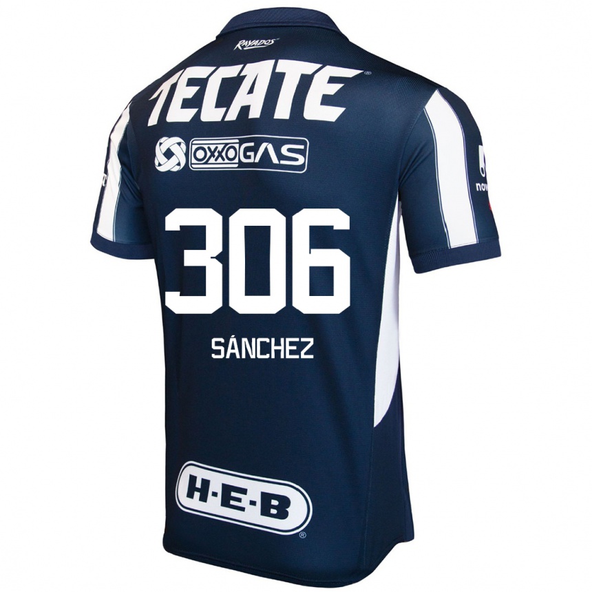 Kinder Fußball Jorge Sánchez #306 Blau Rot Weiß Heimtrikot Trikot 2024/25 T-Shirt Luxemburg