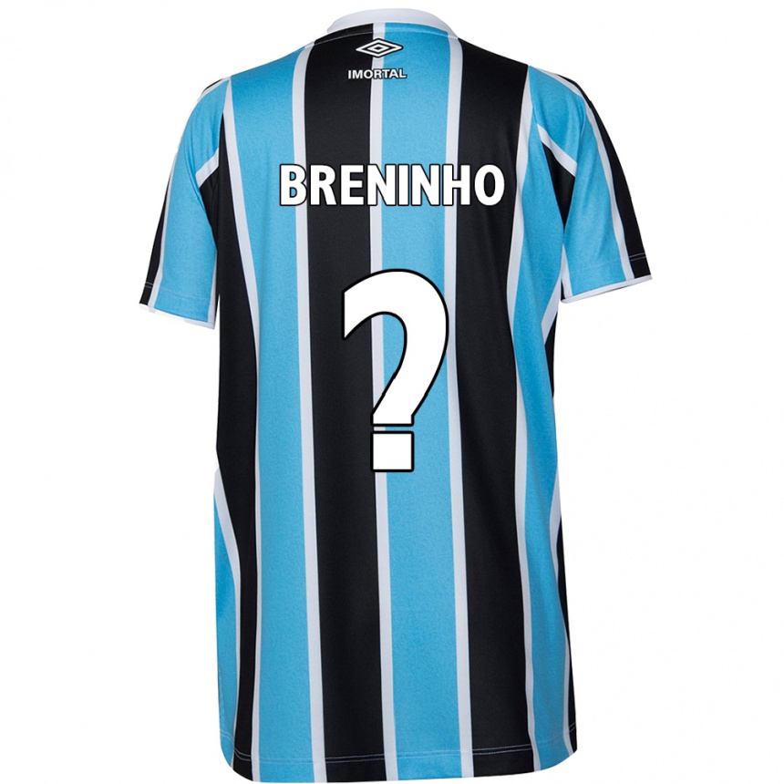 Kinder Fußball Breninho #0 Blau Schwarz Weiß Heimtrikot Trikot 2024/25 T-Shirt Luxemburg