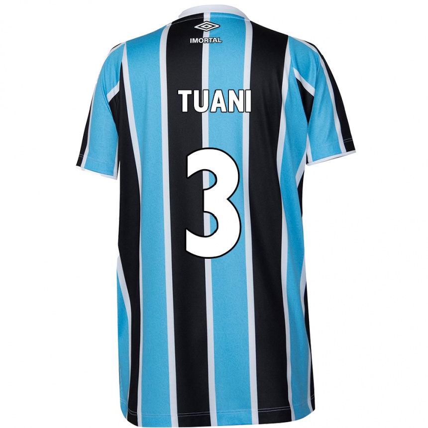 Kinder Fußball Tuani #3 Blau Schwarz Weiß Heimtrikot Trikot 2024/25 T-Shirt Luxemburg