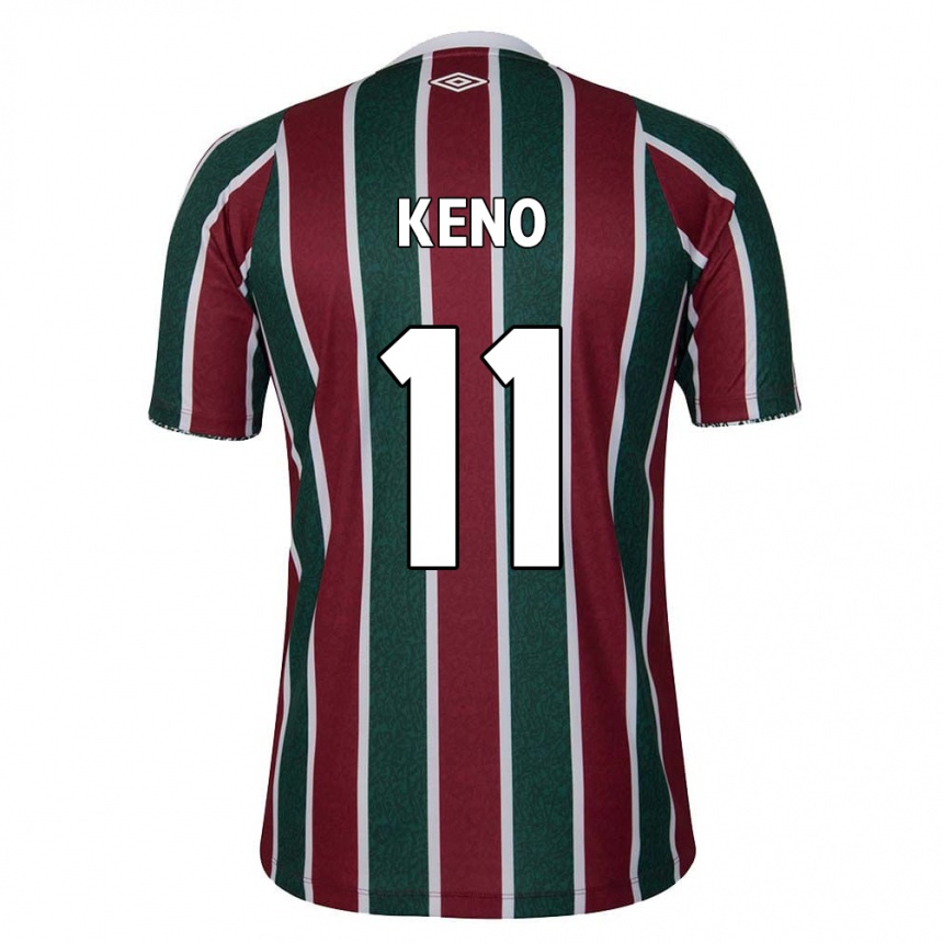 Kinder Fußball Keno #11 Grün Kastanienbraun Weiß Heimtrikot Trikot 2024/25 T-Shirt Luxemburg