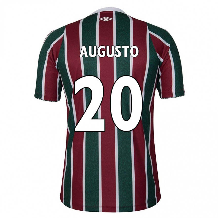 Kinder Fußball Renato Augusto #20 Grün Kastanienbraun Weiß Heimtrikot Trikot 2024/25 T-Shirt Luxemburg