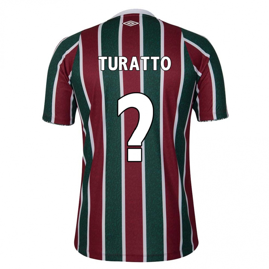 Kinder Fußball Luiz Turatto #0 Grün Kastanienbraun Weiß Heimtrikot Trikot 2024/25 T-Shirt Luxemburg