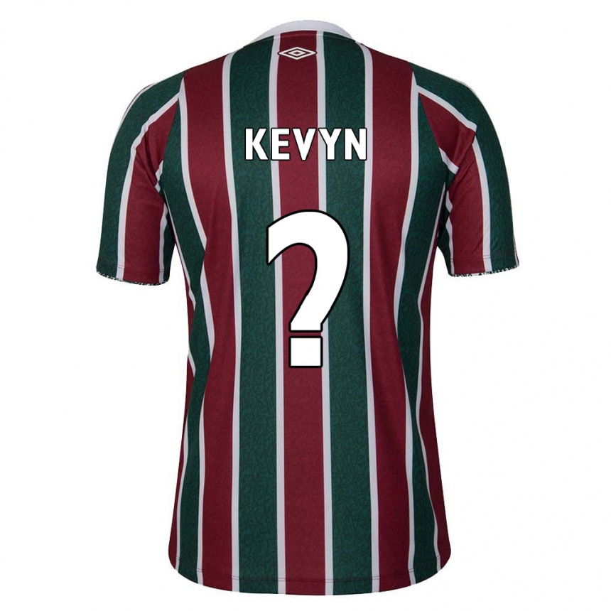 Kinder Fußball Kevyn #0 Grün Kastanienbraun Weiß Heimtrikot Trikot 2024/25 T-Shirt Luxemburg