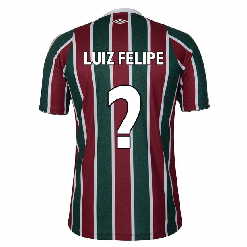 Kinder Fußball Luiz Felipe #0 Grün Kastanienbraun Weiß Heimtrikot Trikot 2024/25 T-Shirt Luxemburg