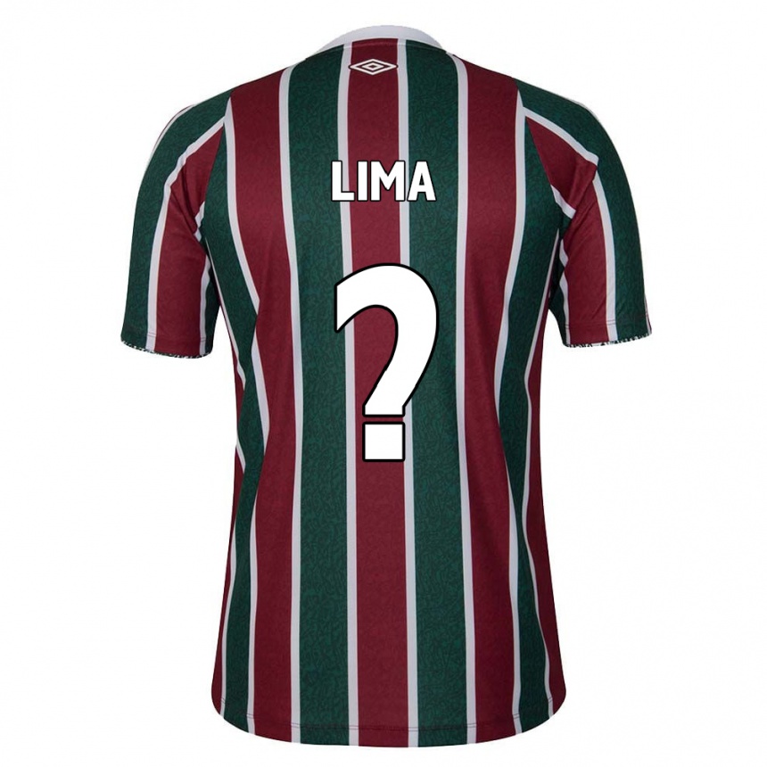 Kinder Fußball Daniel Lima #0 Grün Kastanienbraun Weiß Heimtrikot Trikot 2024/25 T-Shirt Luxemburg