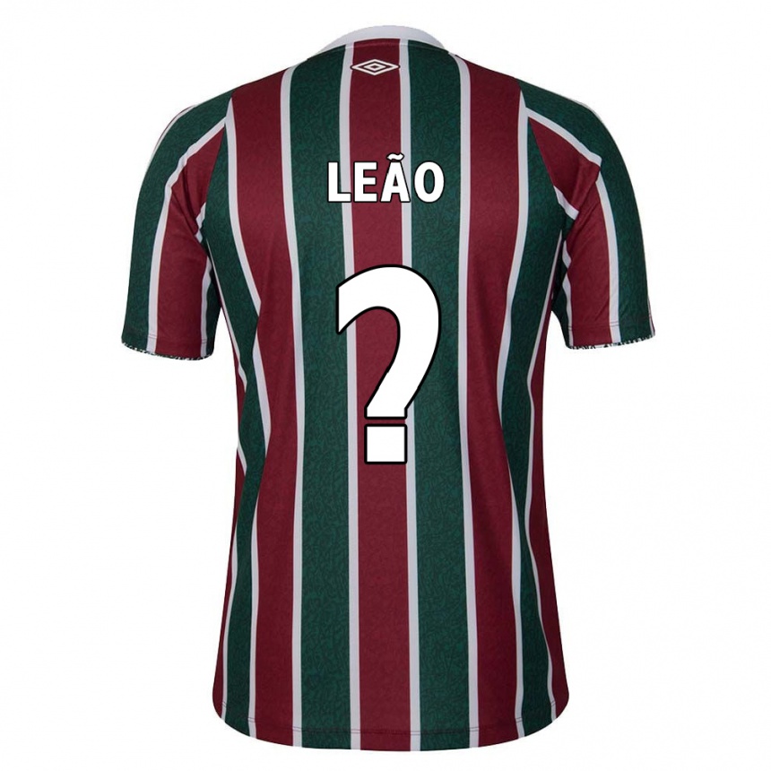 Kinder Fußball Caio Leão #0 Grün Kastanienbraun Weiß Heimtrikot Trikot 2024/25 T-Shirt Luxemburg