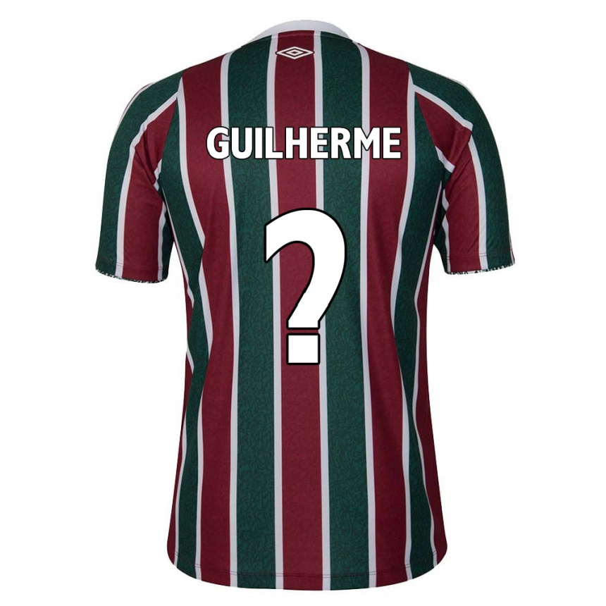 Kinder Fußball Luiz Guilherme #0 Grün Kastanienbraun Weiß Heimtrikot Trikot 2024/25 T-Shirt Luxemburg