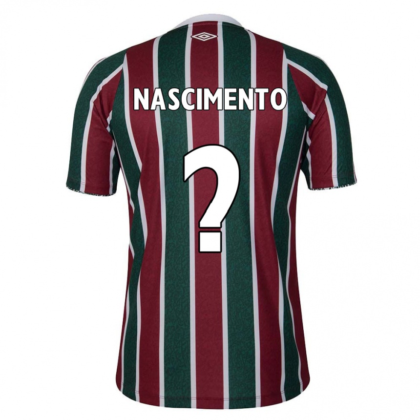 Kinder Fußball Hiago Nascimento #0 Grün Kastanienbraun Weiß Heimtrikot Trikot 2024/25 T-Shirt Luxemburg