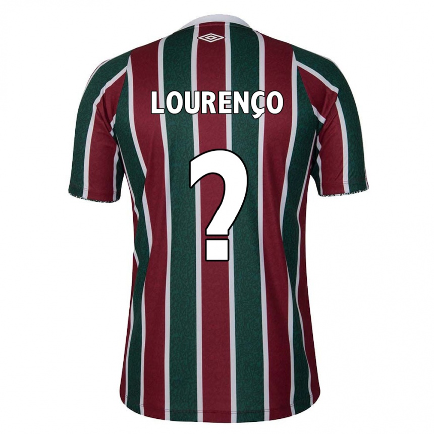 Kinder Fußball João Lourenço #0 Grün Kastanienbraun Weiß Heimtrikot Trikot 2024/25 T-Shirt Luxemburg