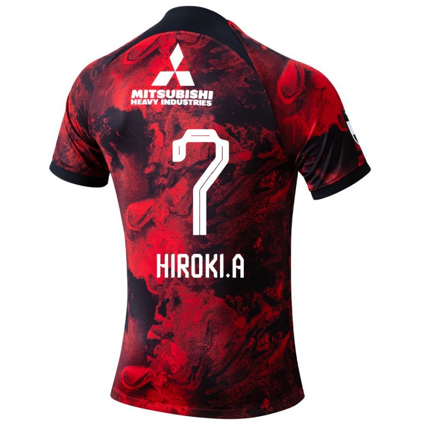 Kinder Fußball Hiroki Abe #7 Rot Schwarz Heimtrikot Trikot 2024/25 T-Shirt Luxemburg