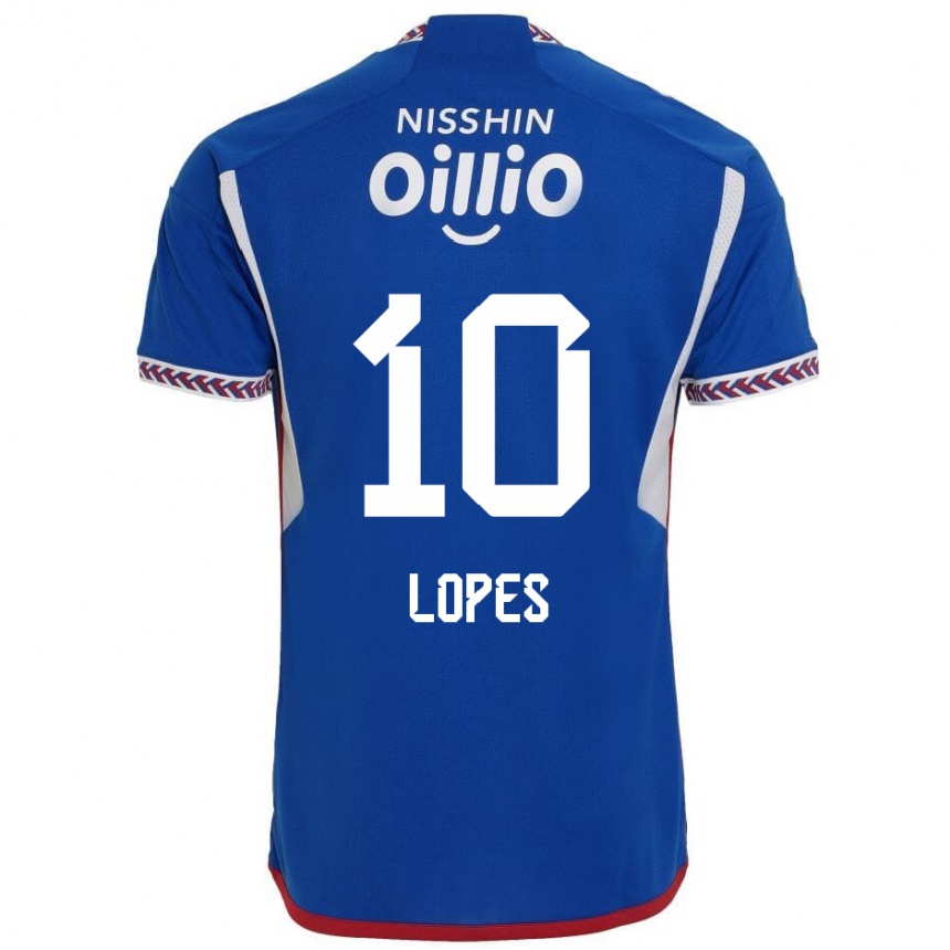 Kinder Fußball Anderson Lopes #10 Blau Weiß Rot Heimtrikot Trikot 2024/25 T-Shirt Luxemburg