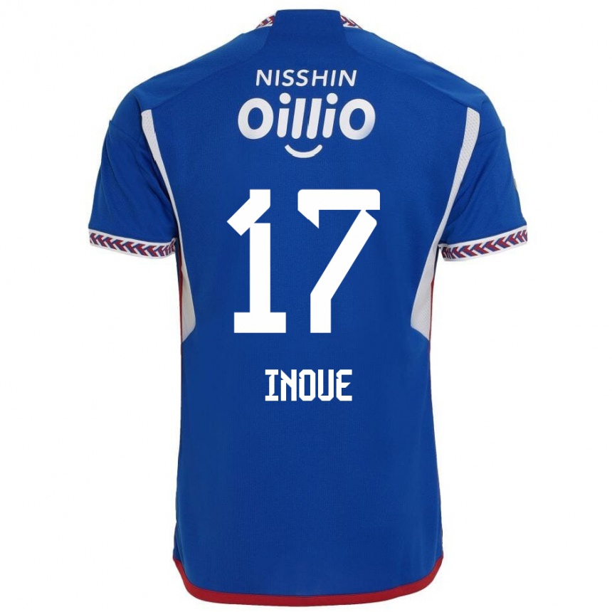 Kinder Fußball Kenta Inoue #17 Blau Weiß Rot Heimtrikot Trikot 2024/25 T-Shirt Luxemburg