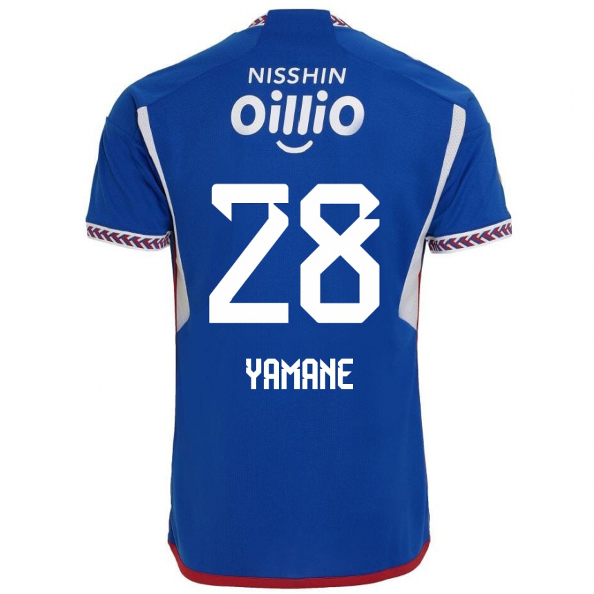 Kinder Fußball Riku Yamane #28 Blau Weiß Rot Heimtrikot Trikot 2024/25 T-Shirt Luxemburg