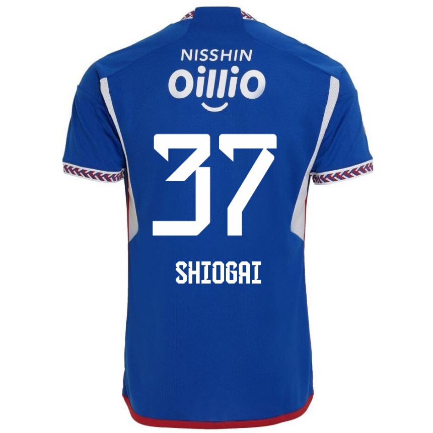 Kinder Fußball Kento Shiogai #37 Blau Weiß Rot Heimtrikot Trikot 2024/25 T-Shirt Luxemburg