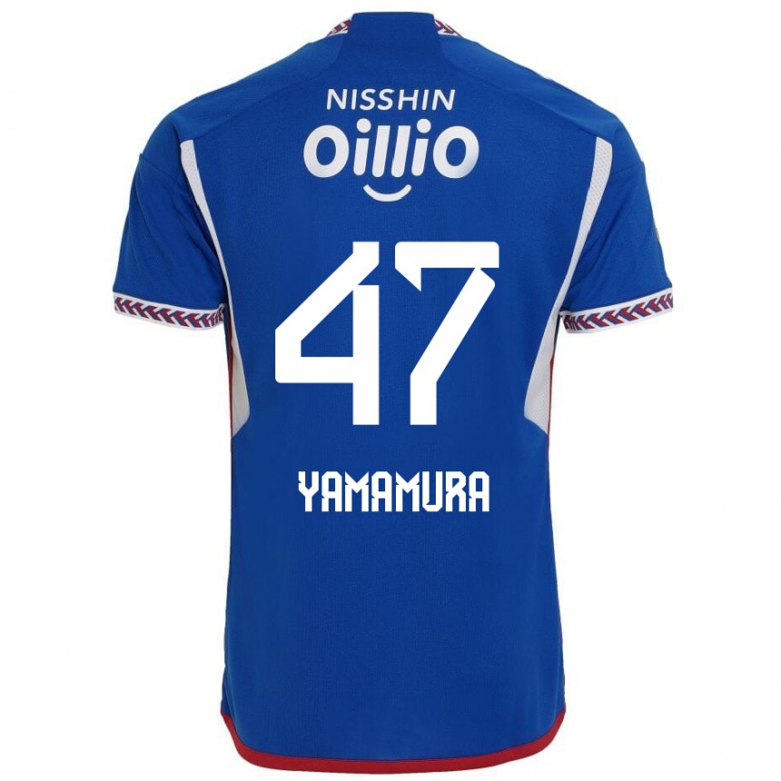 Kinder Fußball Kazuya Yamamura #47 Blau Weiß Rot Heimtrikot Trikot 2024/25 T-Shirt Luxemburg