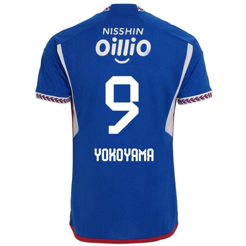 Kinder Fußball Shunsuke Yokoyama #9 Blau Weiß Rot Heimtrikot Trikot 2024/25 T-Shirt Luxemburg