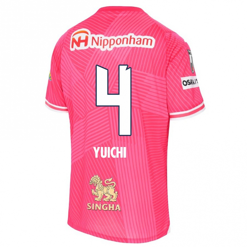 Kinder Fußball Yuichi Hirano #4 Rosa Weiß Heimtrikot Trikot 2024/25 T-Shirt Luxemburg