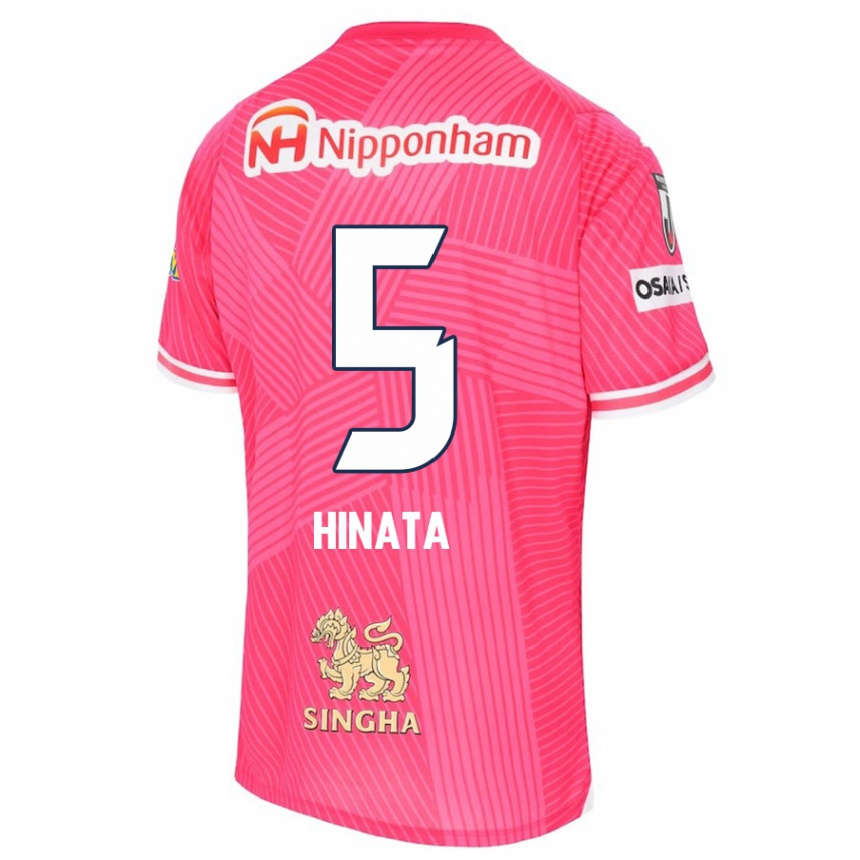 Kinder Fußball Hinata Kida #5 Rosa Weiß Heimtrikot Trikot 2024/25 T-Shirt Luxemburg