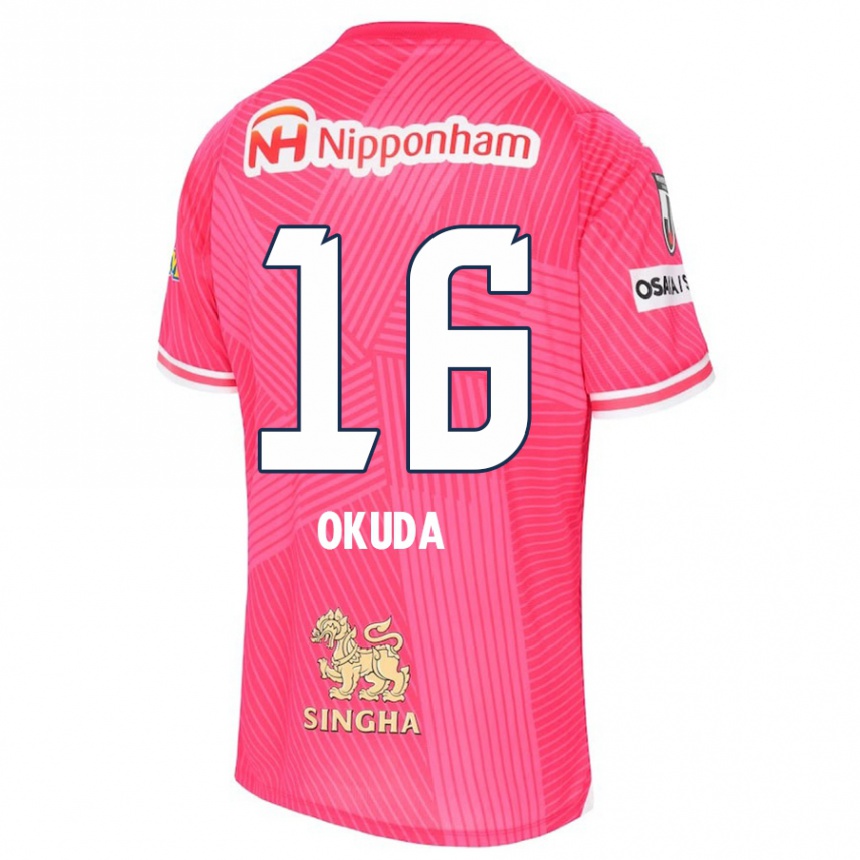 Kinder Fußball Hayato Okuda #16 Rosa Weiß Heimtrikot Trikot 2024/25 T-Shirt Luxemburg