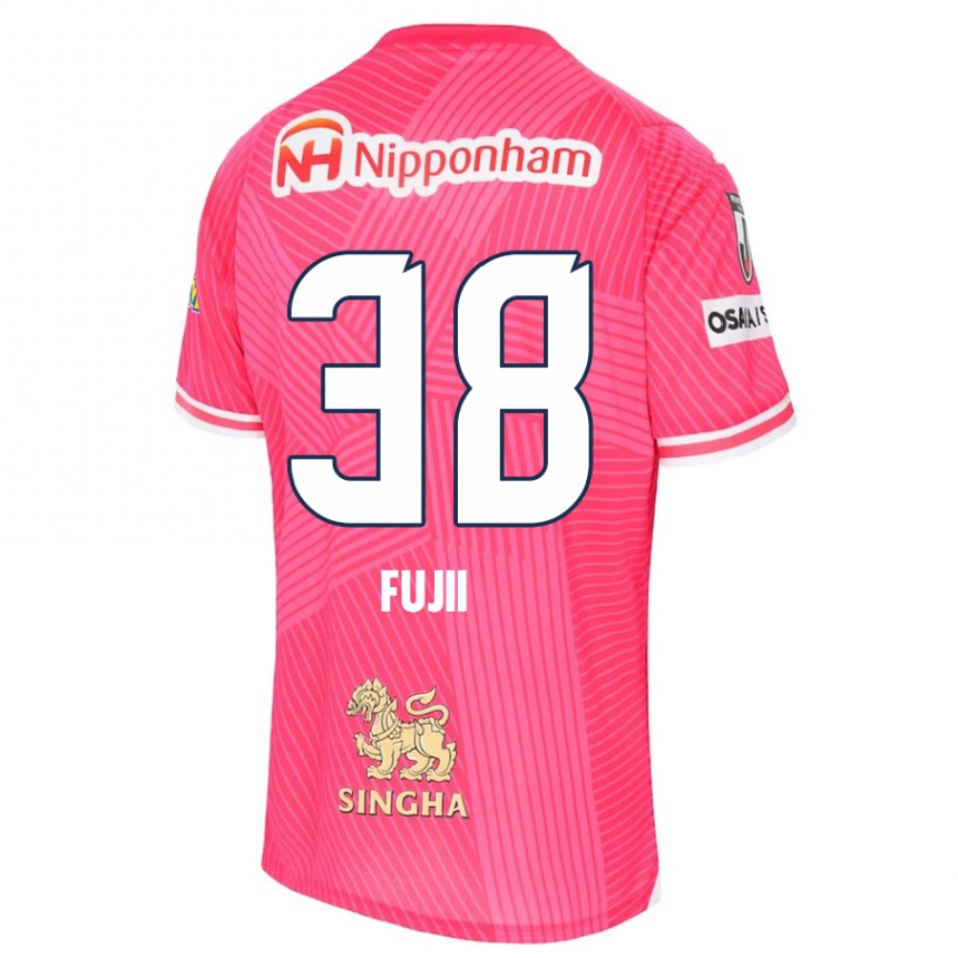 Kinder Fußball Ryuya Fujii #38 Rosa Weiß Heimtrikot Trikot 2024/25 T-Shirt Luxemburg