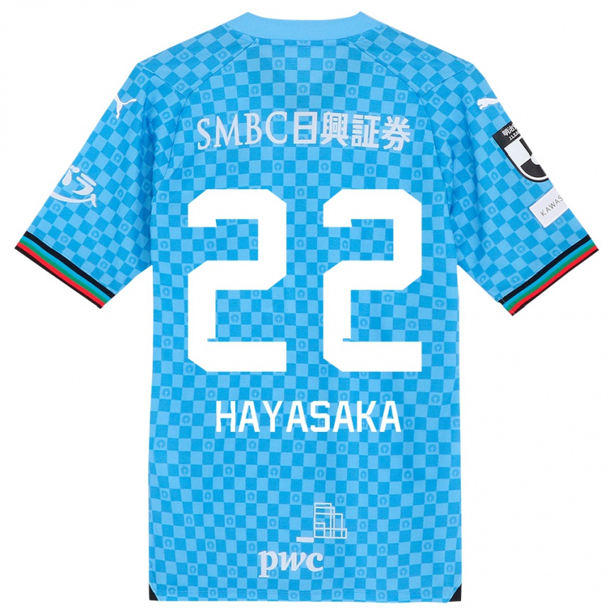 Kinder Fußball Yuki Hayasaka #22 Azurblau Heimtrikot Trikot 2024/25 T-Shirt Luxemburg