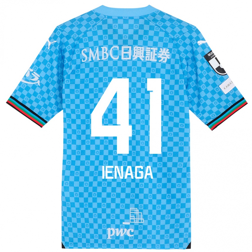 Kinder Fußball Akihiro Ienaga #41 Azurblau Heimtrikot Trikot 2024/25 T-Shirt Luxemburg