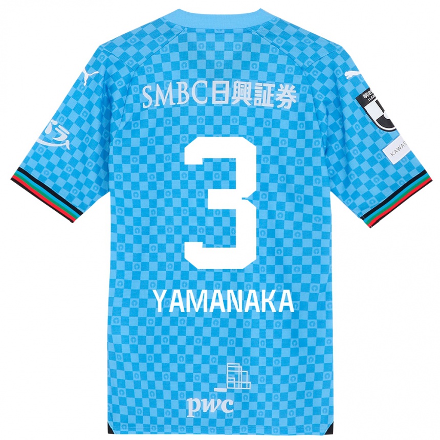 Kinder Fußball Daiki Yamanaka #3 Azurblau Heimtrikot Trikot 2024/25 T-Shirt Luxemburg