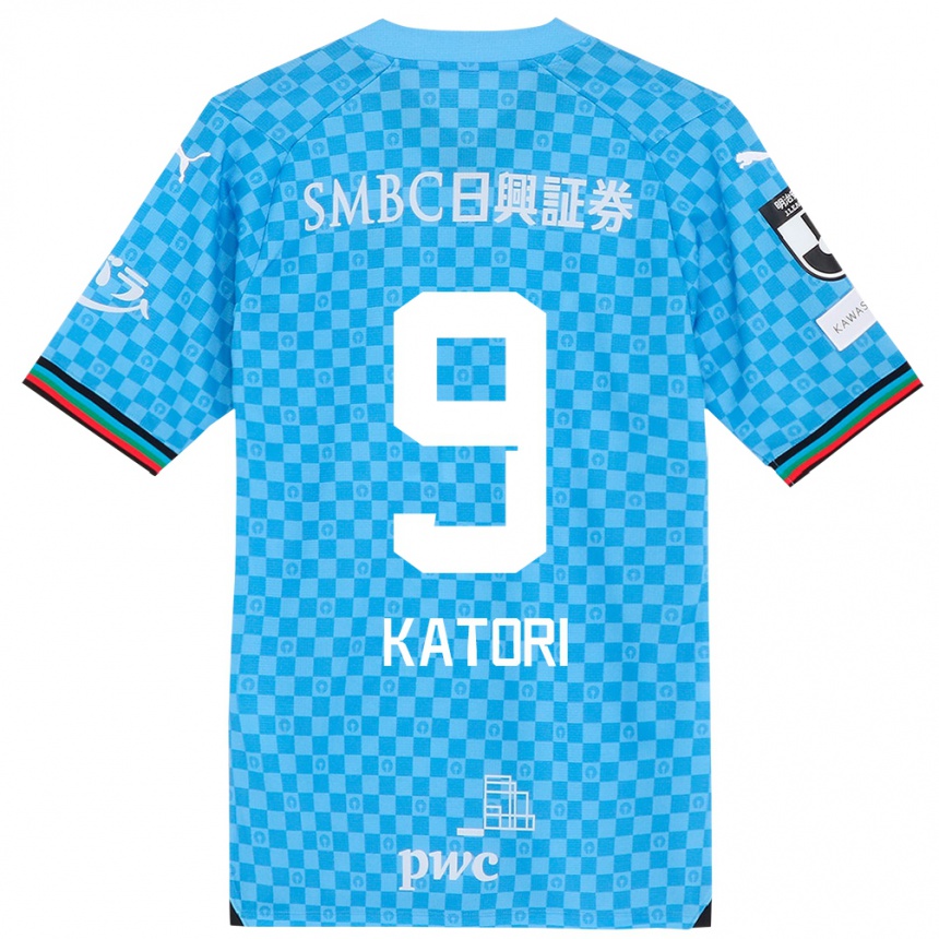 Kinder Fußball Takeshi Katori #9 Azurblau Heimtrikot Trikot 2024/25 T-Shirt Luxemburg