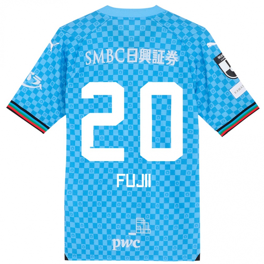 Kinder Fußball Rensuke Fujii #20 Azurblau Heimtrikot Trikot 2024/25 T-Shirt Luxemburg