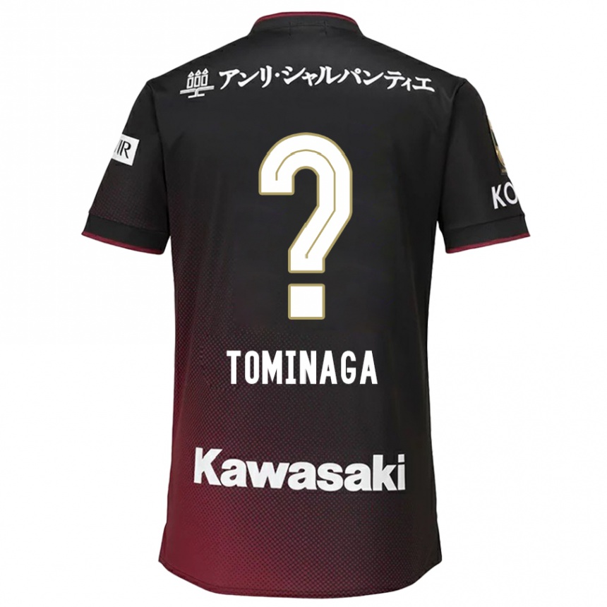 Kinder Fußball Niina Tominaga #0 Schwarz Rot Heimtrikot Trikot 2024/25 T-Shirt Luxemburg