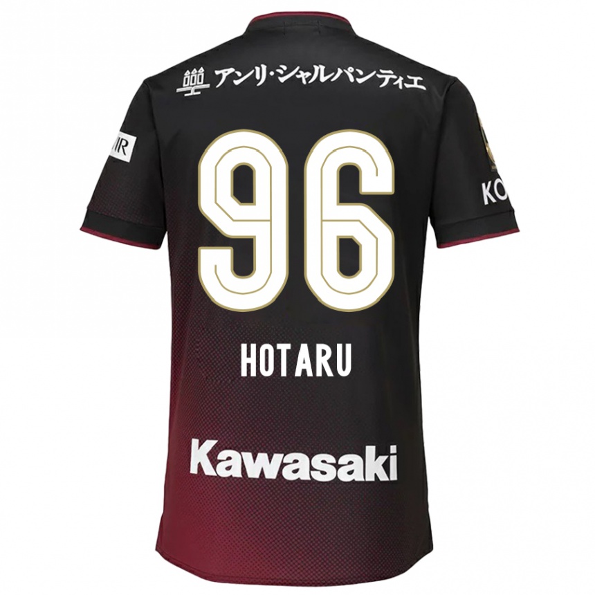 Kinder Fußball Hotaru Yamaguchi #96 Schwarz Rot Heimtrikot Trikot 2024/25 T-Shirt Luxemburg