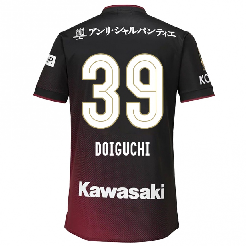 Kinder Fußball Ritsu Doiguchi #39 Schwarz Rot Heimtrikot Trikot 2024/25 T-Shirt Luxemburg