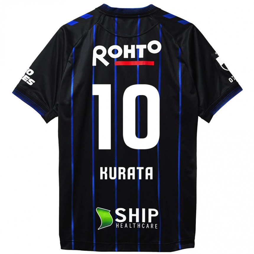 Kinder Fußball Shu Kurata #10 Schwarz Blau Heimtrikot Trikot 2024/25 T-Shirt Luxemburg